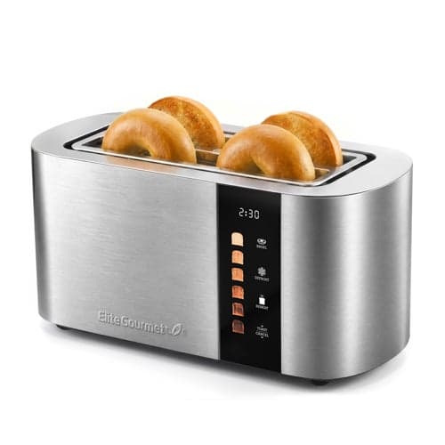4 Slice Motorized Digital Toaster Stainless Steel